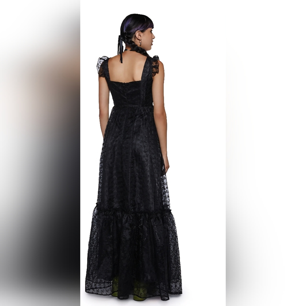 dELiA*s Dolls Kill Black Embroidered Floral Maxi Dress - Picture 9 of 10